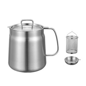 ภาชนะน้ำมันในครัวกันสนิมตะกร้าถอดได้หน้าจอตาข่ายความหนาแน่นสูงสำหรับคอเลคชั่นขยะทำอาหารที่มีประสิทธิภาพ