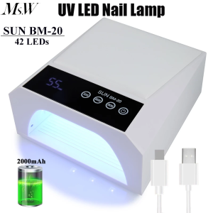 MS.W UV LED Nail Lamp with 42LEDs PU Hand Pillow Intelligent Sensing for Curing Gel Nail Polish Powerful Nail Lights