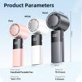 GOOJODOQ Mini Fan Rechargeable Strong Wind 100 Gear Wind Speed Fan Mini Electric Fan Digital Display Adjustable Turbo Portable Handheld Fan for Outdoor Sports. 