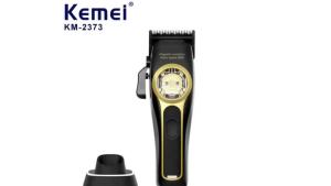 Kemei KM-2373 Professional Hair Clipper Rechargeable Cordless Electric Trimmer with Charging Base for Home Salon Barbershop