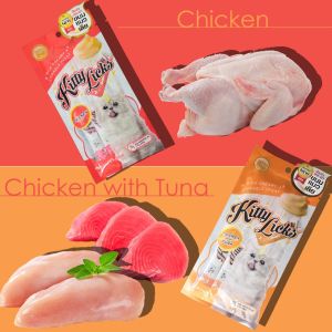 Renas Recipe Kitty Licks Lickable Treat Cat Wet Treat Cat Paste Snack  Makanan Ringan Kucing Basah 猫咪肉泥猫条零食 15g x 4