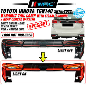 Toyota Innova TGN140 2016 - 2022 Dynamic Tail Lamp With Signal Running + Rear Centre Garnish