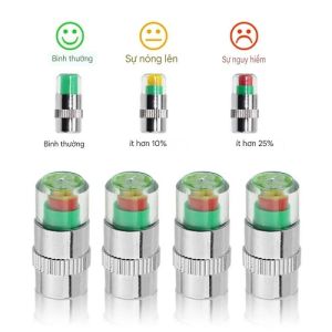Bộ Đầu Van Nắp Áp Suất Lốp Thay Thế Thông Minh Cảm Biến Cảnh Báo Chăm Sóc Lốp Đi Kèm Bulong Và Cờ Lê An Toàn Tiện Dụng