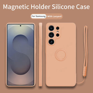 เคสโทรศัพท์ หลายสี ซิลิโคนนิ่ม พร้อมแหวนแม่เหล็ก สําหรับ Samsung Galaxy S25 S24 S23 S22 S21 S20 FE Plus Ultra S10 S10e S9 S8 Plus