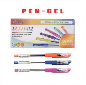 Pulpen Gel Smooth 05mm / Gel Pen 1 Lusin Tinta HITAM