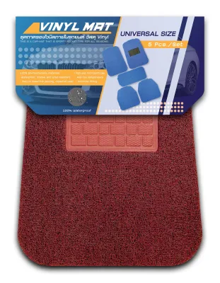 VINYL MAT พรมปูพื้นรถยนต์ พรมใยไวนิลดักฝุ่น ขนาดFree Size (มี10สีให้เลือก)
