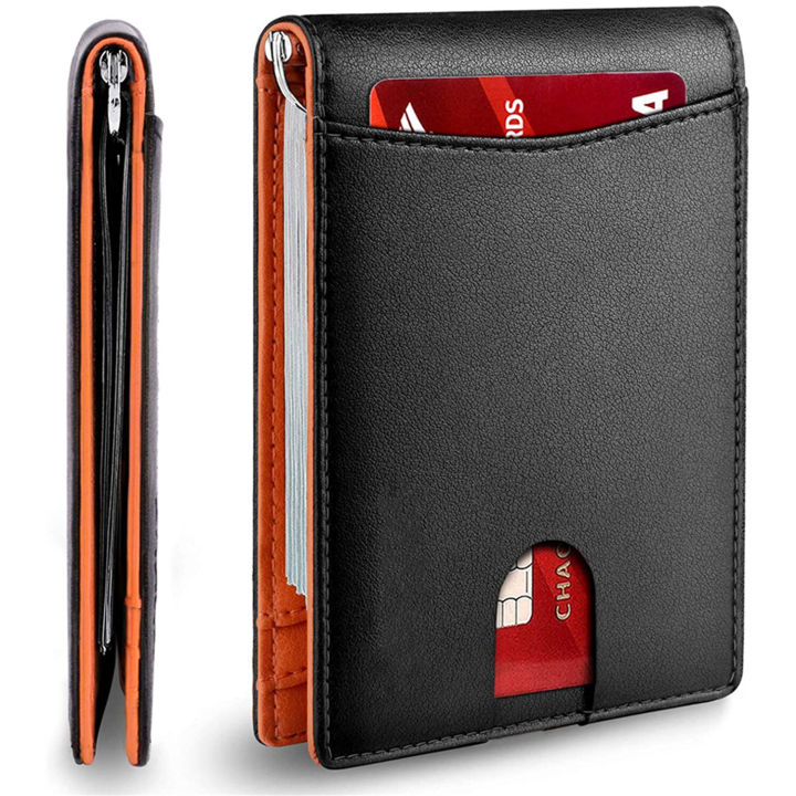 QuXis genuine leather 2022 new's Slim Smart Wallet for Men with Money