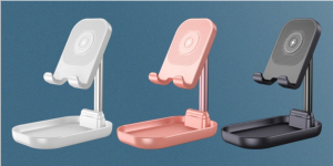 *Portable Foldable Stylish Design* CM-20 Mobile Phone / Table Holding Stand with Wireless Charging