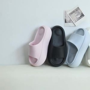 2025 New Model Height-Increasing WomenS Summer Thick-Soled Slippers Solid Color For Outdoor Wear Beach Sandals For Students