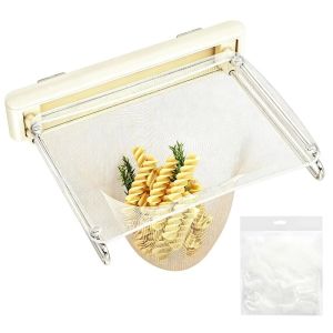GUHEHARD Strong Load-Bearing Kitchen Sink Filter Rack Mesh Filter Bag Foldable Corner Sink Strainer Efficient Non-slip Food Waste Drain Basket Kitchen Countertop