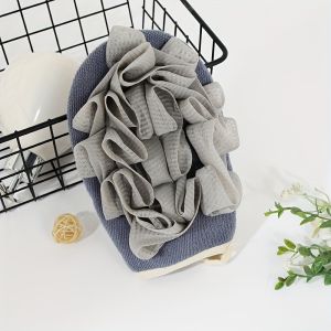 2-in-1 Soft Exfoliating Bath Glove & Shower Loofah - Gentle Skin Care Dual-Sided for Body Scrubbing and Massage