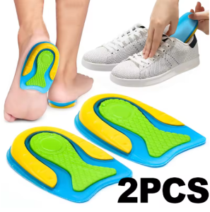 1Pair Silicone Gel Heel Cup Pads Plantar Fasciitis Inserts Foot Care Silica Gel Cushion Pad Men and Women