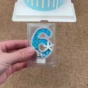 New Product Birthday Candle Creative Digital Handmade Candle Ocean Starfish Conch Cake Decoration Candle