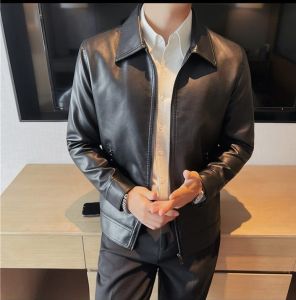 Jaket Pria Simple Kulit Aslii Produk Garut