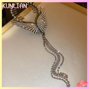 [KUNLIAN] 1Pc Rhinestone Tassel Head Ponytail Buckle Hair Clip Female Korean Hair Card Hair Accessories