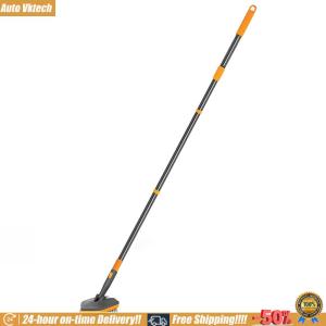 [Auto Vktech] Tile Tub Scrubber Brush with Long Handle Non-Scratch Cleaning Brush Detachable for Home Kitchen Bathroom Garage Decking Patio