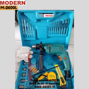 Mesin Bor Listrik 13mm 550watt Tangan Hammer Impact Beton Tembok Paket Set MODERN M-2130B