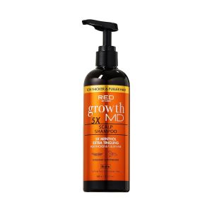 Red by Kiss Growth MD Scalp Shampoo 5X Menthol Extra Tingling for Thicker & Fuller Hair Vitamins & tin Infused for Strengthening & Itch Relief Vegan Formula & Cruelty Free (10oz)