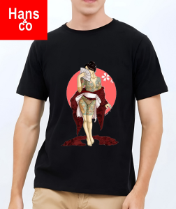 Kaos Pria 3 Dimensi Motif Animasi Kipas Wanita Tshirt Oblong Katun 24s H051 By Hans & co