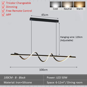 TOMAX Modern LED Pendant Lamp for Living Dining Room Office Bedroom Kitchen Ceiling Chandelier Indoor Home Decoration Lighting Fixture