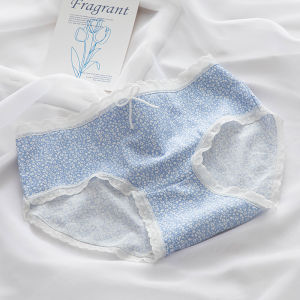 M-XL Womens Cotton Underwear Summer Starry Sky Blue Panties Mid Waist Seamless Underpants Comfort Briefs Female Lingerie