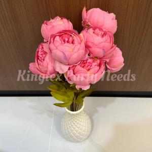 Western Peony Artificial Flower 10 Head Core Peony Fake Flowers For Home Wedding Ornaments Decorative Fruit Plant Color