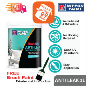 1KG Nippon Paint NippoSeal Anti-Leak Waterproof Clear 1L ( FREE 1.5" BRUSH )