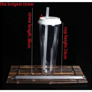 100pcs 29cm 1liter High Quality Disposable Sago Pearl Straw For Milk Tea