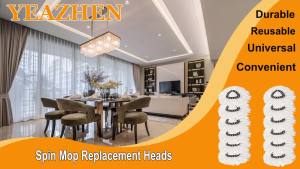 5-Pack Spin Mop Replacement Heads for O Cedar 100% Microfiber Mop Head Replacement Fits Triangle Mop Replace Easywring 1-Tank System 360 Degree Spin Refill for Easy House Cleaning Floor Mopping