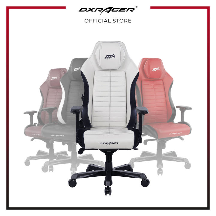 DXRacer MASTER MODULAR LEATHER GAMING CHAIR - BLACK/WHITE, RED/BLACK ...