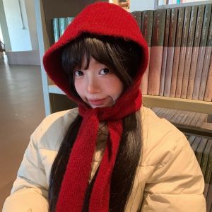 THANKSKY Mùa đông Mũ trùm đầu Chống gió Ấm áp Khăn quàng cổ Thường ngày Trượt tuyết Mũ len có mũ