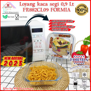 FORMIA Loyang kaca segi empat tahan panas 900ml / prasmanan wadah saji makanan / baking tray pan / ovenchef square oven clear
