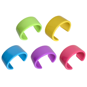 Practical Gifts Fashion Colorful Acrylic Open Bangles Accessory for Women Geometry Wide Cuff Bracelets