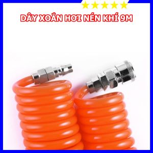 Dây hơi PU khí nén xoắn 5 x 8mm Taiwan chính hãng 9m