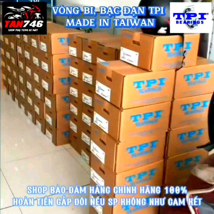 Vòng bi, Bạc đạn TPI 6202 LLU. Loại có 2 nắp chặn bằng nhựa tổng hợp ...