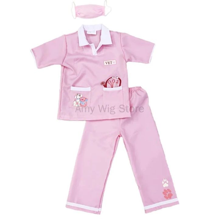 Kids Doctor & Nurse Role Play Costume Set For Pretend Play