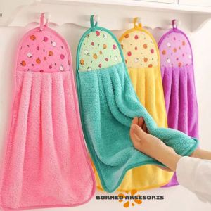 Kain Lap Tangan Handuk Gantung Dapur Polos Motif Buah Hand Towel Serbaguna