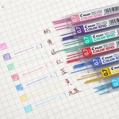 Pilot Color Eno Mechanical Pencil Lead - 0.7 mm PLCR-7 8 tubes/lot Red/Violet/Blue/Light Blue/Green Sold Per Tube
