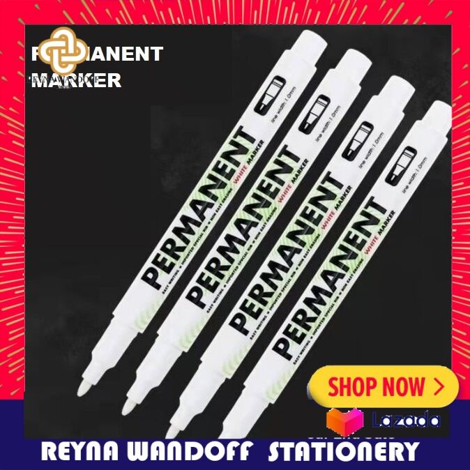 Permanent Marker White Marker For Painting Marking Writing Notes Lazada
