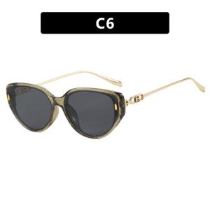 JN IMPRESSION Fashion Rice Nails Triangular Cat-eye Frame Sunglasses UV Protection Hot Girl Street Snap Sunglasses