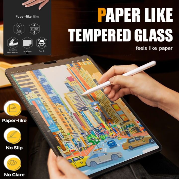 TCF Matte Paper Feel Like Drawing Tempered Glass for Apple iPad