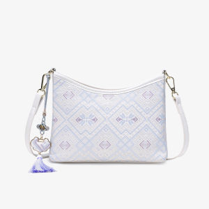 Guangxi Zhuang Brocade Intangible Cultural Heritage Womens Bag 2026 New Fashionable Crossbody Bag for Women Versatile Ladies Handbag Chinese Style Shoulder Bag