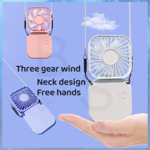 USB Fan Portable Hanging Neck Fan Outdoor Sports Electric Fan Folding Fan Mini Handheld Small Fan