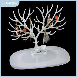 【SHANGZE4】 Ít Hươu bông tai vòng cổ vòng mặt dây chuyền vòng tay đồ trang sức hiển thị đứng khay cây lưu trữ Kệ tổ chức chủ