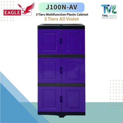 (EAGLE) 3 Tiers Multifunction Plastic Cabinet