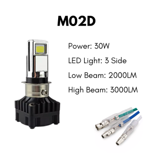 1PCS M02D M02E LED Headlight Motorcycle Light Bulb 6500K Cool White 30W Hi/Lo Motorcycle LED Headlight Lampu Motor