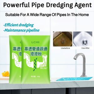 Powerful Pipe Dredging Agent Highspeed Oxygen Bubble Powder Unclogger Dissolve Oil Drain Unclogger In One Pour