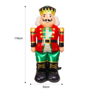 115cm Large Size Santa Claus Snowman Gingerbread Man Stand Balloons for Christmas Decorations Christmas Metallic Balloons Party Decor