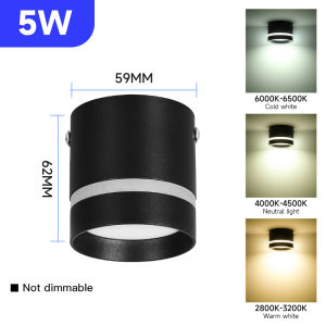 CHENBEN LED Downlight âm trần 5W 10W 15W Đèn chiếu gắn trên bề mặt 220V Macaron Đèn hiện đại cho phòng khách Đồ đạc trang trí cửa hàng nhà bếp