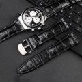 21mm Genuine Cowhide Watch Strap for Swatch YVB404 YVS400 YVS45 Men Stainless Steel Pin Buckle Watch Band Bump Bracelet. 